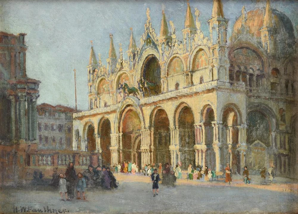 1860-Herbert Waldron Faulkner - Cattedrale, Venezia